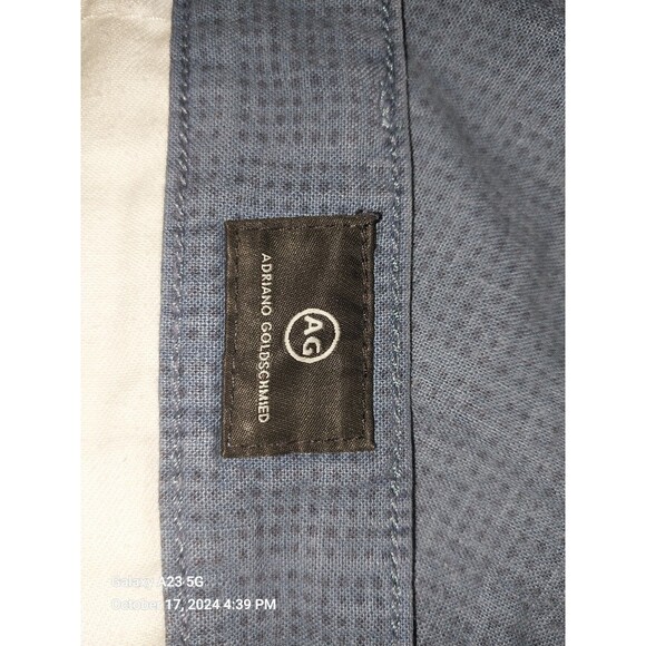 AG Adriano Goldschmied Men’s The Wanderer Shorts Blue Dots Chino Preppy Sz 33R - Picture 7 of 10